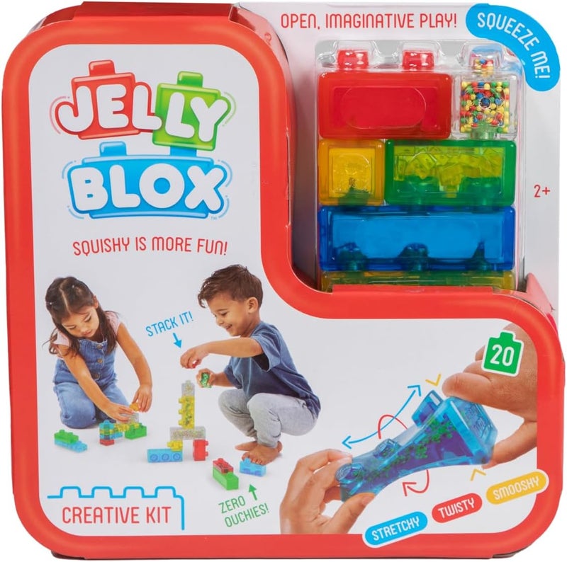 Jelly Blox - Creative Kit | Squishy Is More Fun! | Unique Squishy Building System | For Ouch-Free, Open, Imaginative Play | For Boys And Girls Ages 2+ - Image 1